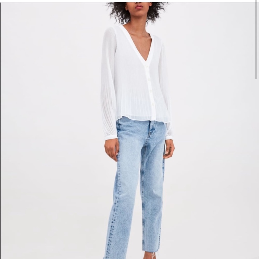 ZARA pleated top